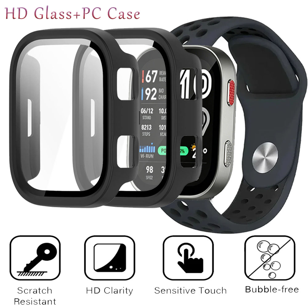 Amazfit Smartwatch Accessories - Funda de vidrio HD + PC