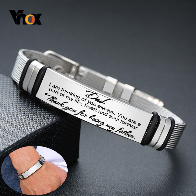 Stainless Mesh Band - Vnox-pulsera de acero inoxidable para hombre,