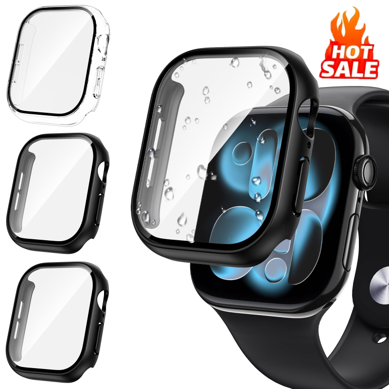 Apple Smartwatch Accessories - 3 uds vidrio + cubierta para