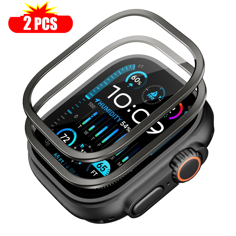 Watch Case Bumper - 2 uds vidrio templado para Apple