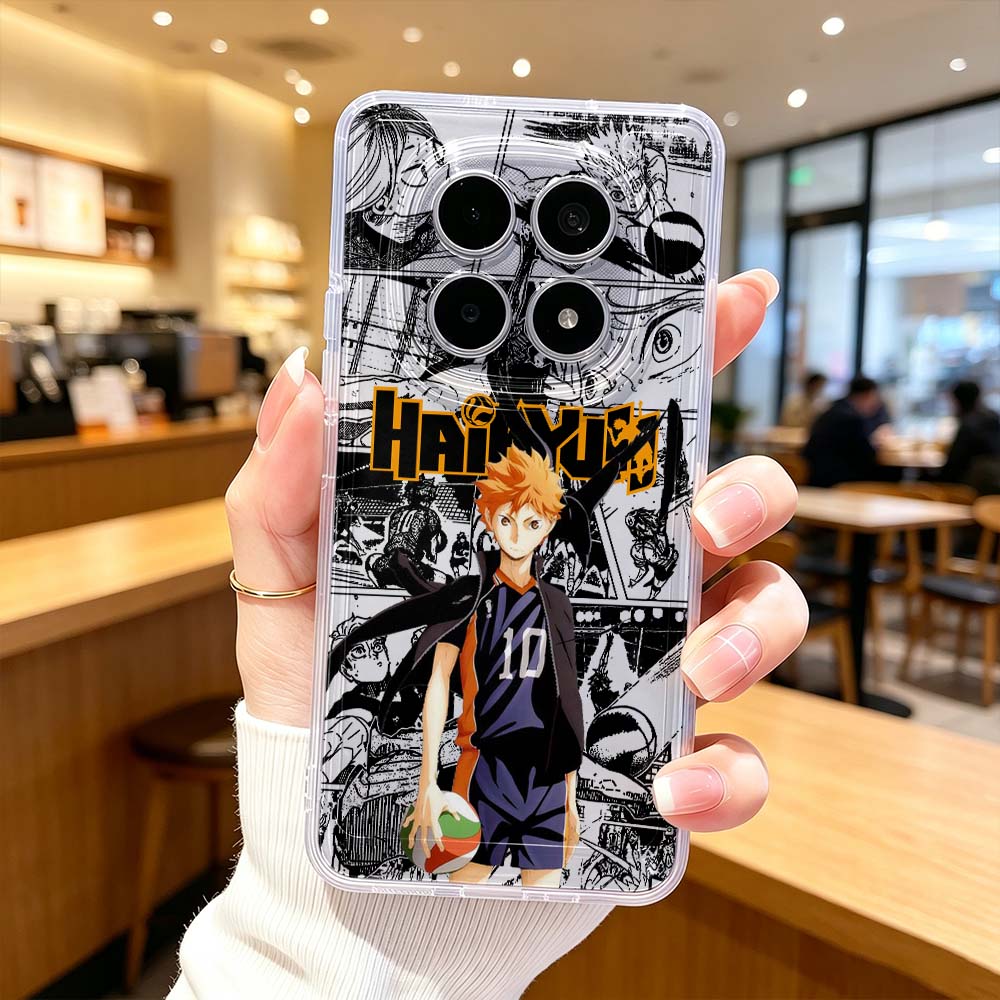 Xiaomi Poco X6 - Funda Protectora Transparente Haikyuu Cool para
