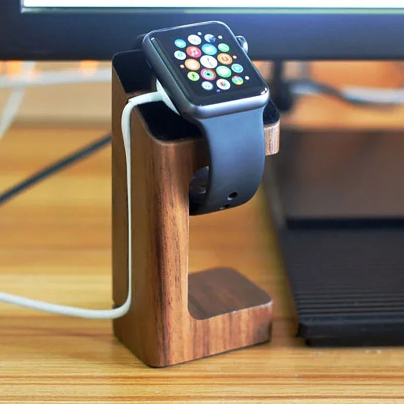 Soporte de madera para cargado - Apple Smartwatch Accessories reseña y precio