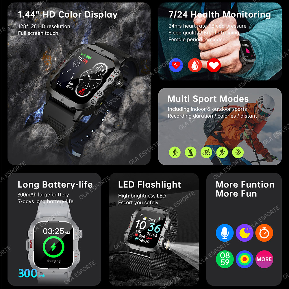 Reloj Inteligente Militar Resi - Smartwatch X12 reseña y precio