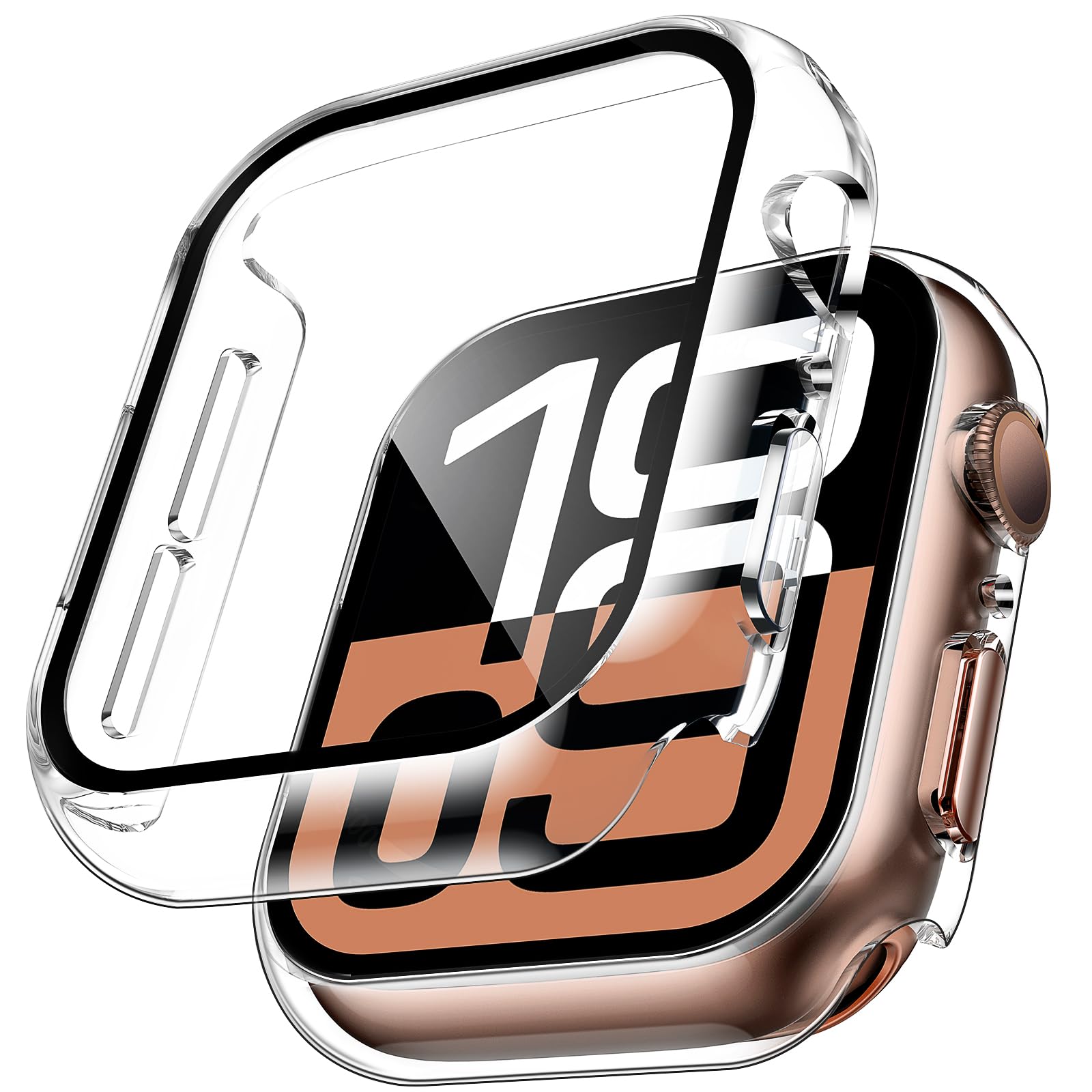 2 uds caja de vidrio templado  - Watch Case Bumper reseña y precio