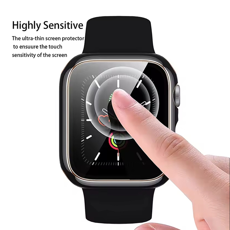 Cubierta de vidrio templado pa - Watch Case Bumper reseña y precio