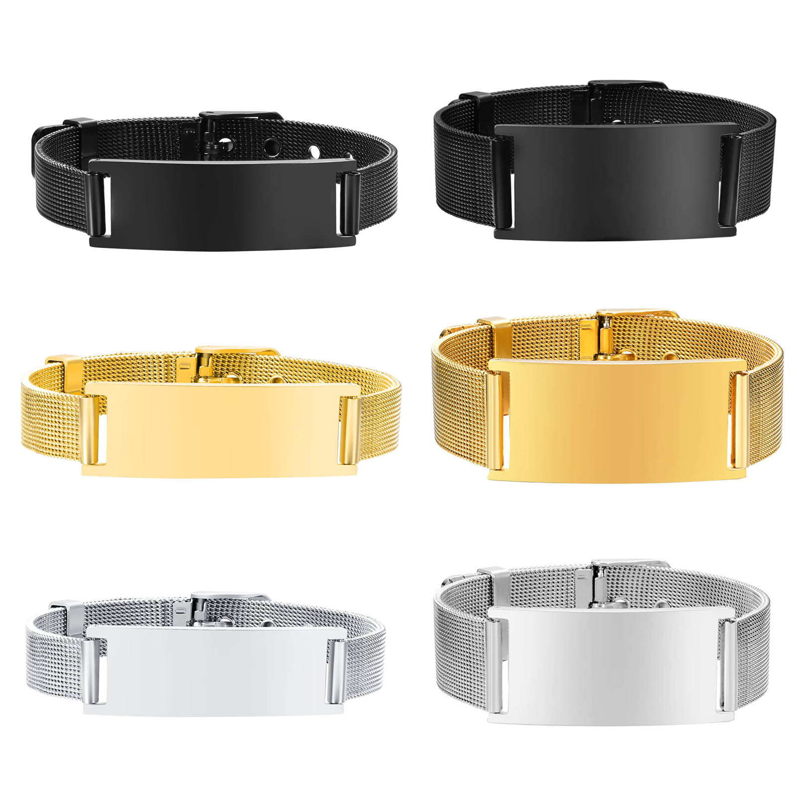 Pulsera de identificación pers - Stainless Mesh Band reseña y precio