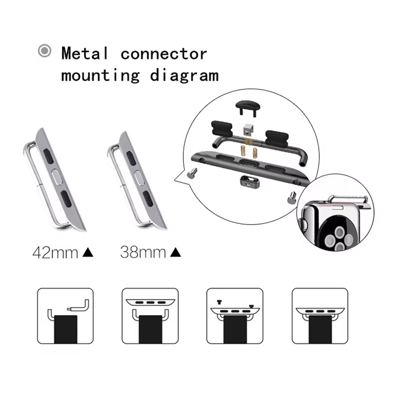 2 uds adaptador de conector de - Apple Smartwatch Accessories reseña y precio