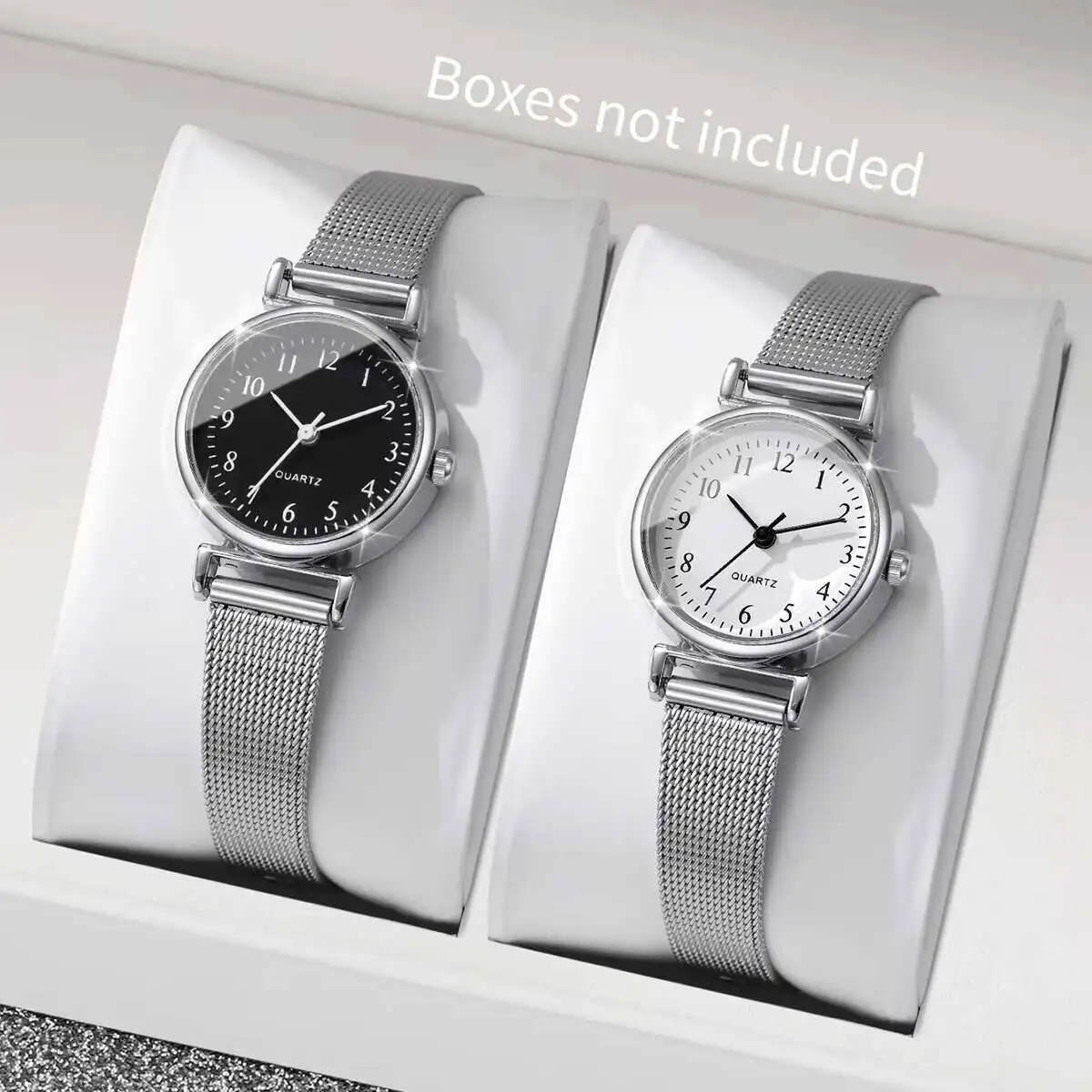 1/2 relojes de moda para mujer - Stainless Mesh Band reseña y precio