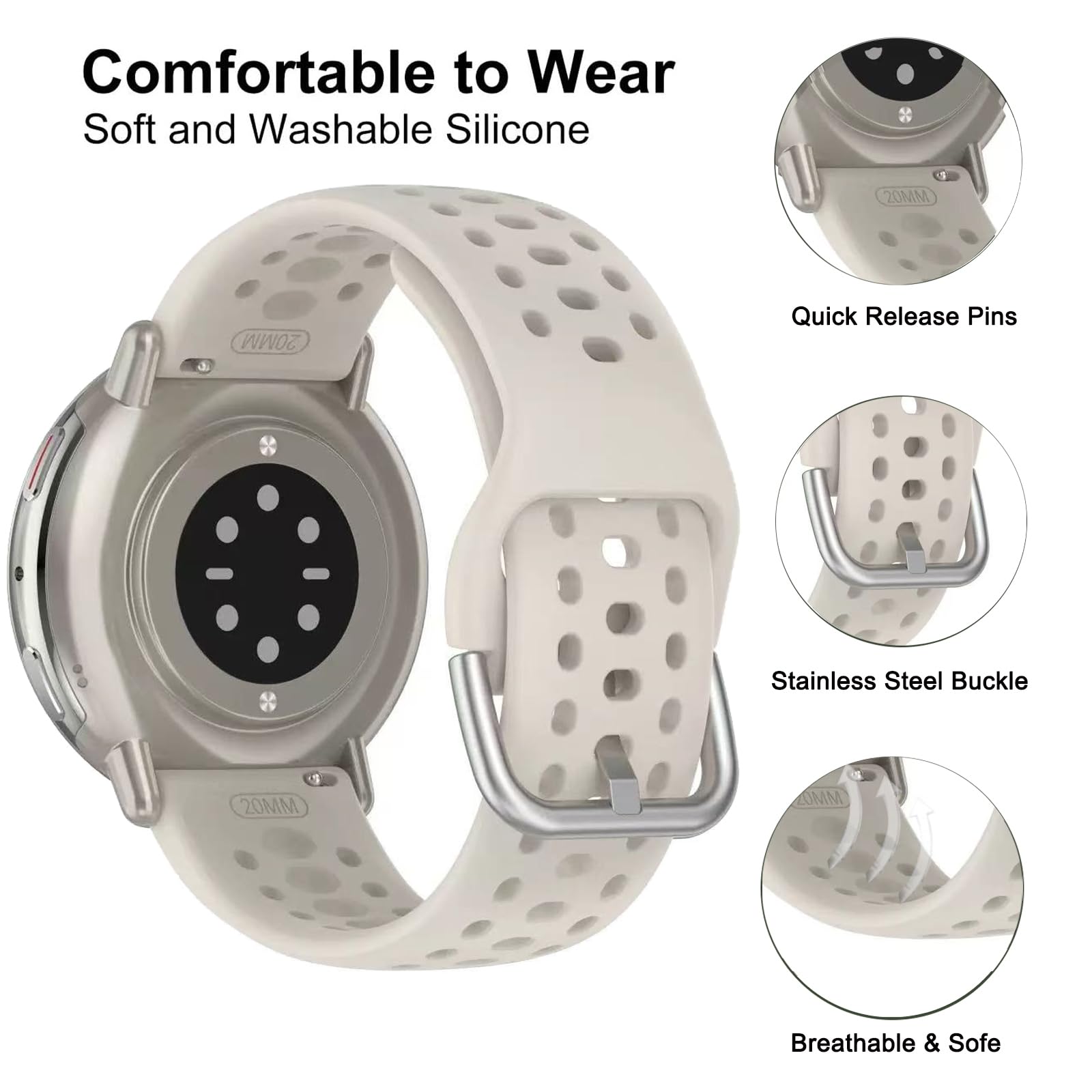 Correa de 20mm para Amazfit ac - Titan Smartwatch Accessories reseña y precio