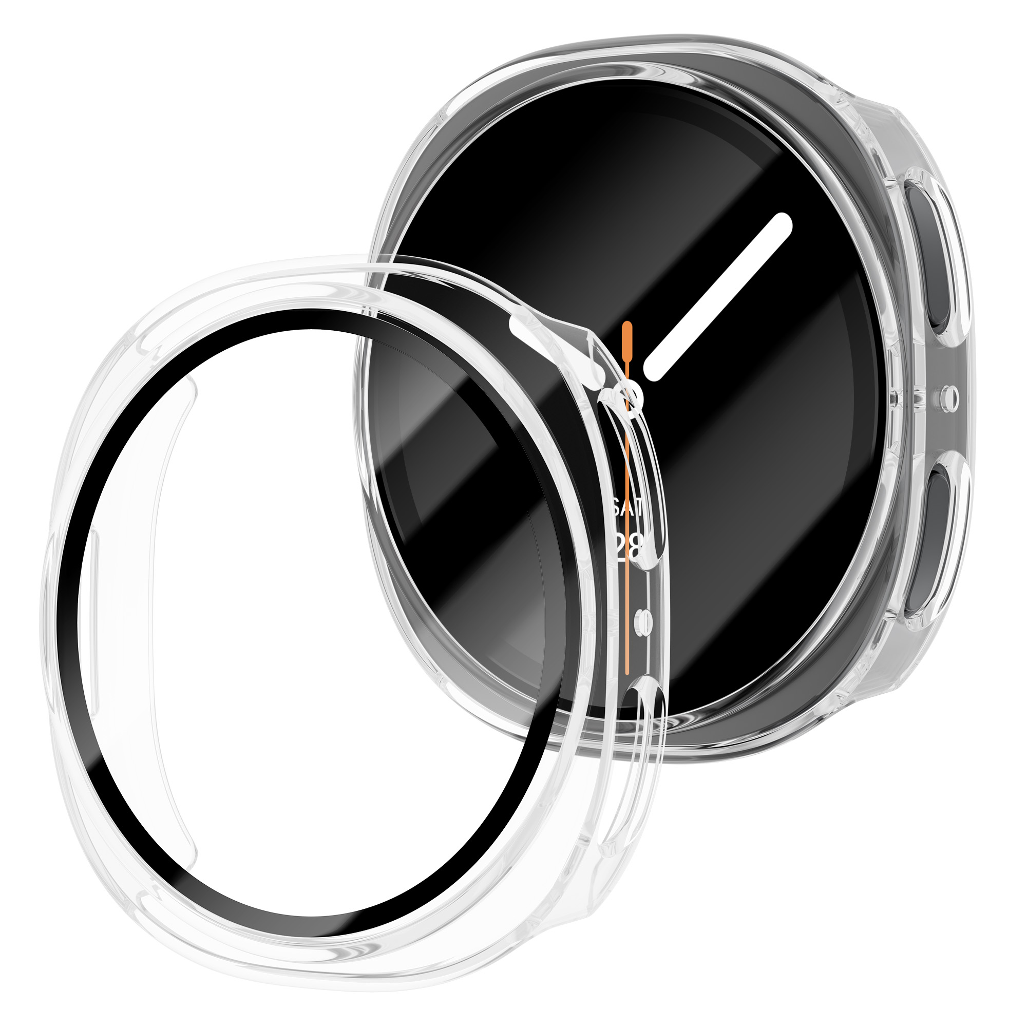 Vidrio templado + funda de PC  - Samsung Smartwatch Accessories reseña y precio