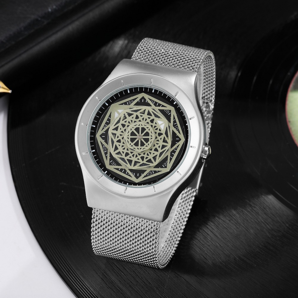 Reloj de cuarzo sin puntero pa - Stainless Mesh Band reseña y precio